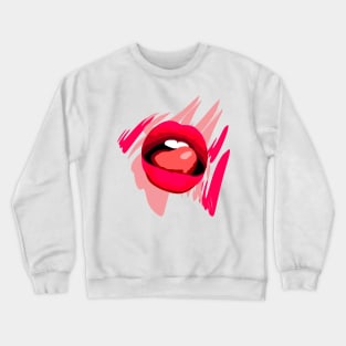 Pink Lips Crewneck Sweatshirt